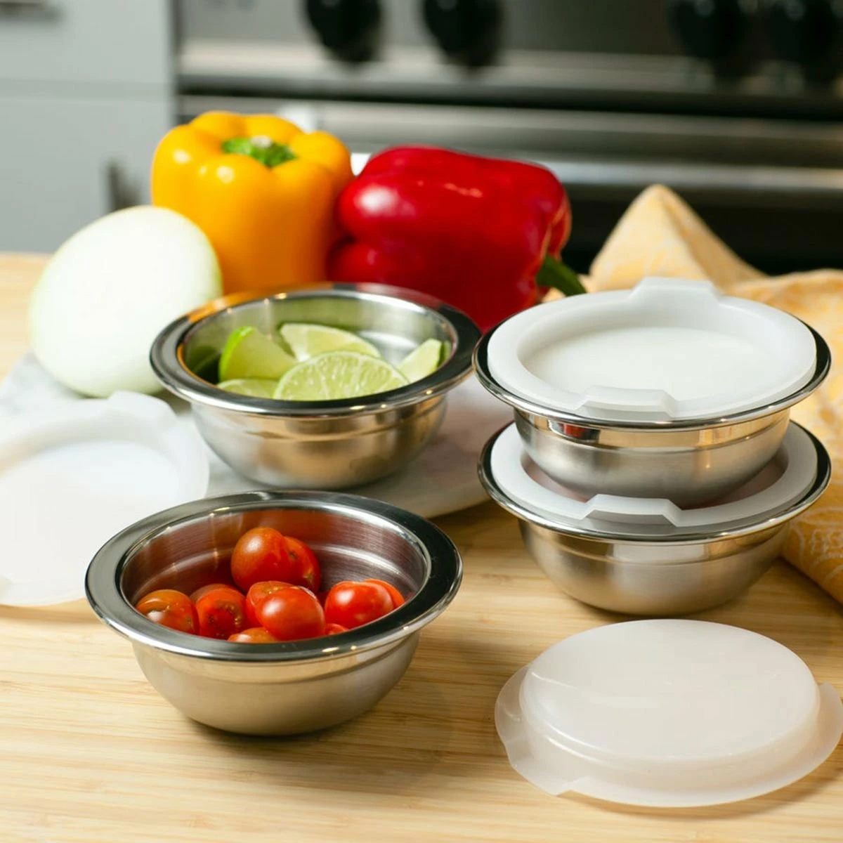 Buy โ RSVP International RSVP Endurance Stainless Steel Prep Bowls And Lids Set ๐ 7 Buy โ RSVP International RSVP Endurance Stainless Steel Prep Bowls And Lids Set ๐ - Image 3