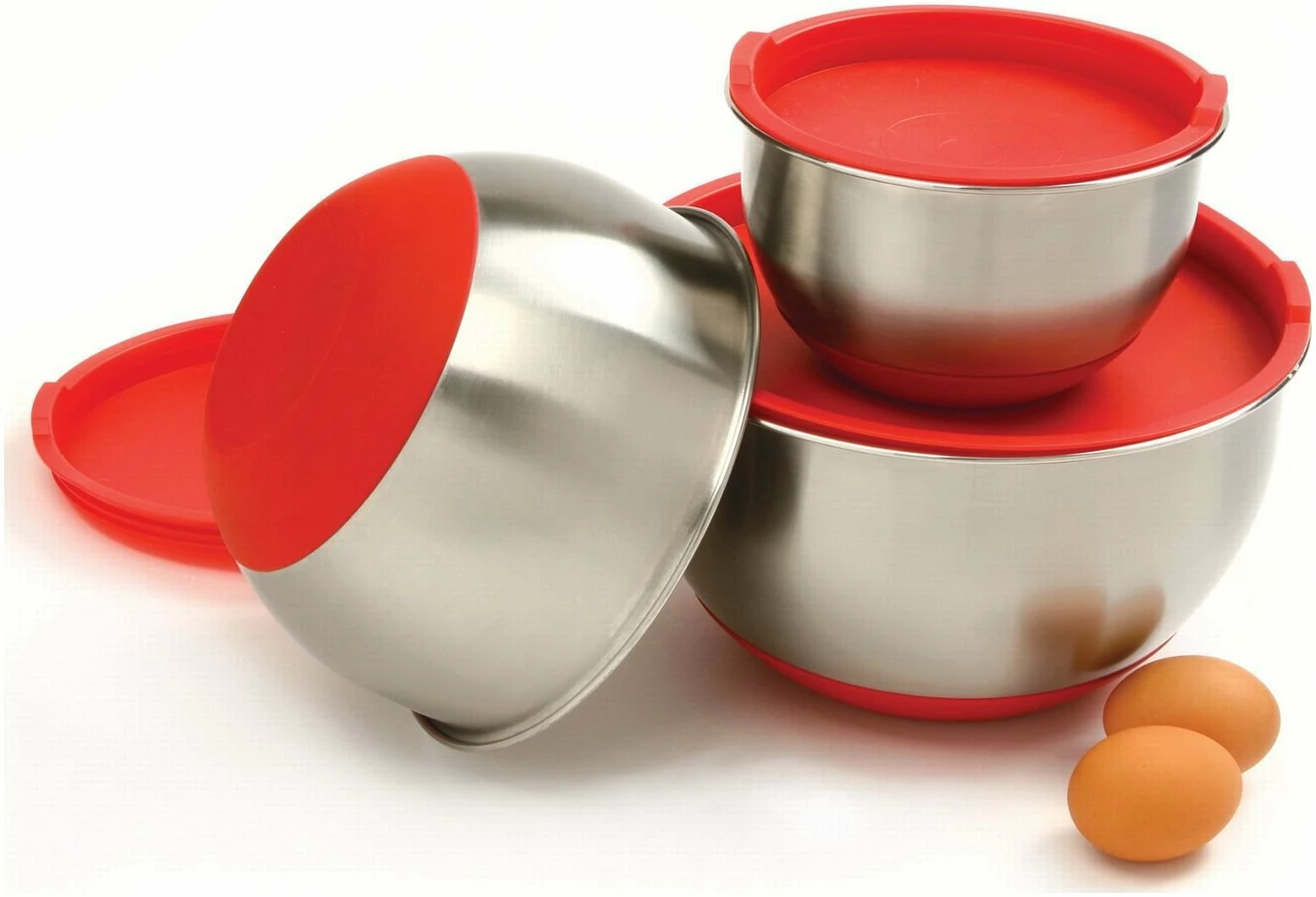 Best Sale ๐ Norpro Stainless-Steel Mixing Bowl Set W/ Lids - 3 Pcs ๐ 6 Best Sale ๐ Norpro Stainless-Steel Mixing Bowl Set W/ Lids - 3 Pcs ๐ - Image 2