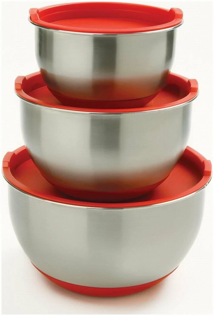 Best Sale ๐ Norpro Stainless-Steel Mixing Bowl Set W/ Lids - 3 Pcs ๐ 5 Best Sale ๐ Norpro Stainless-Steel Mixing Bowl Set W/ Lids - 3 Pcs ๐
