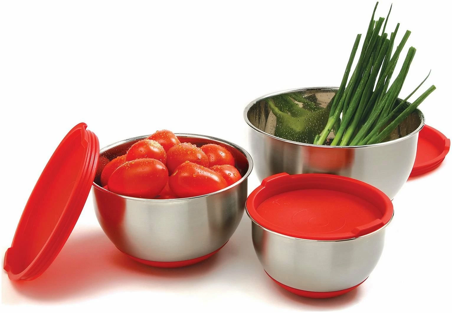 Best Sale ๐ Norpro Stainless-Steel Mixing Bowl Set W/ Lids - 3 Pcs ๐ 8 Best Sale ๐ Norpro Stainless-Steel Mixing Bowl Set W/ Lids - 3 Pcs ๐ - Image 4