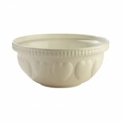 Hot Sale 🎉 Mason Cash | S12 Cream Hearts Mixing Bowl - 4.25 Quart ⌛