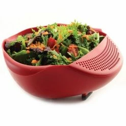 Cheap 😍 Norpro Serving Bowl With Strainer 🔥 -Mason Cash Shop 2176 saladw