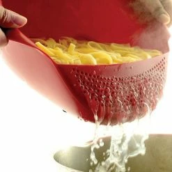 Cheap 😍 Norpro Serving Bowl With Strainer 🔥 -Mason Cash Shop 2176 straining noodlesw