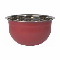 Coupon 👍 Now Designs Stainless Steel Mixing Bowls (Set Of 3) | Matte Carmine ❤️ -Mason Cash Shop 5205001 nd set3 mixing bowls carmine sup2 1
