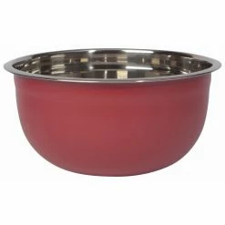 Coupon 👍 Now Designs Stainless Steel Mixing Bowls (Set Of 3) | Matte Carmine ❤️ -Mason Cash Shop 5205001 nd set3 mixing bowls carmine sup3