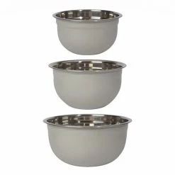 Brand new โจ Now Designs Stainless Steel Mixing Bowls (Set Of 3) | Matte Fog ๐