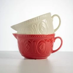 New 🔔 Mason Cash | Color Mix Red Batter Bowl - 2 Quart ⌛ -Mason Cash Shop 7992