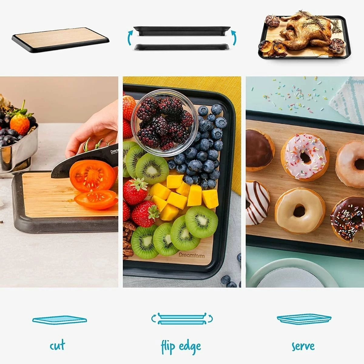 Promo ๐ Dreamfarm Fledge Bamboo Cutting Board | 10" X 7" ๐ 4 Promo ๐ Dreamfarm Fledge Bamboo Cutting Board | 10" X 7" ๐ - Image 2