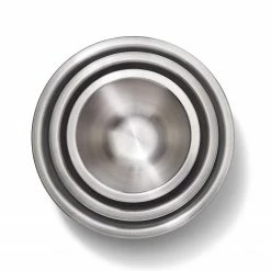 Brand new ⌛ OXO 3-Piece Stainless Steel Mixing Bowl Set | Grey & Blue 🧨 -Mason Cash Shop 81b56 wzn3l. sl1500