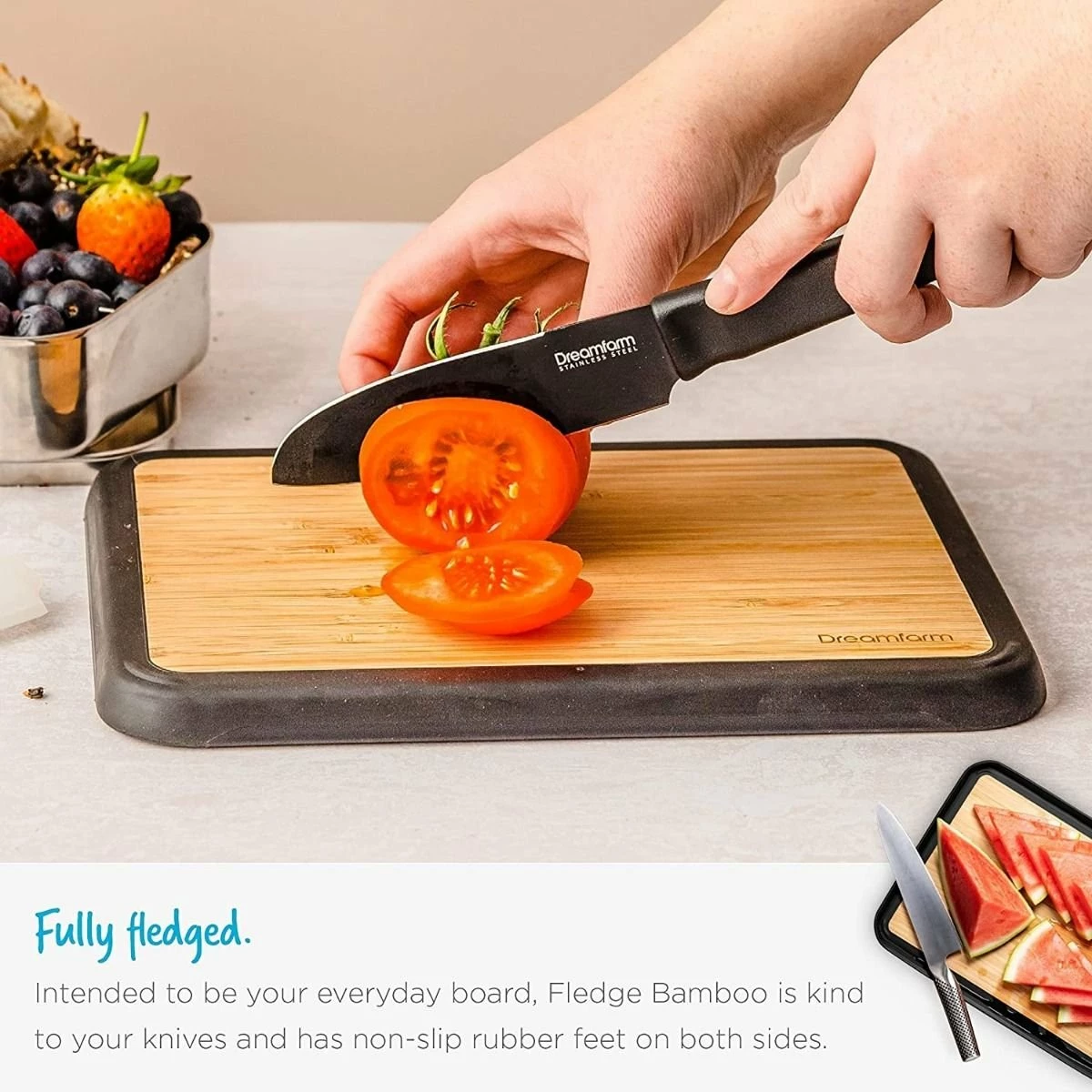 Promo ๐ Dreamfarm Fledge Bamboo Cutting Board | 10" X 7" ๐ 5 Promo ๐ Dreamfarm Fledge Bamboo Cutting Board | 10" X 7" ๐ - Image 3