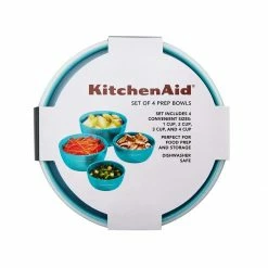 Outlet 🔥 KitchenAid Non-Electrics KitchenAid Universal Prep Bowls (Set Of 4) | Aqua Sky 💯 -Mason Cash Shop aquabowl4