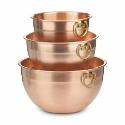 Coupon 🥰 Cuisinart Copper Mixing Bowl Set | 3-Piece 🔥 -Mason Cash Shop ccmb 3p stacked mlf