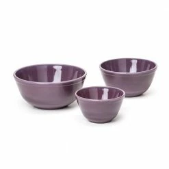 Best deal 🎉 Mosser Glass 3-Piece Mixing Bowl Set (20oz, 40oz, 60oz) | Eggplant 😀