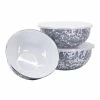 Best Sale 🥰 Golden Rabbit Enamelware Mixing Bowls With Lids - Set Of 3 | Grey Swirl 🧨 -Mason Cash Shop gy54 2