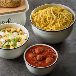 New ๐คฉ TableCraft Enamel ๐งฅ Coated Mixing Bowls (Set Of 3) | White & Black ๐ 13 New ๐คฉ TableCraft Enamel ๐งฅ Coated Mixing Bowls (Set Of 3) | White & Black ๐ -Mason Cash Shop h80002 env 07