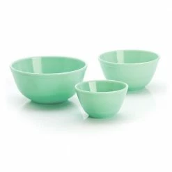 Discount ❤️ Mosser Glass 3-Piece Mixing Bowl Set (20oz, 40oz, 60oz) | Jade 👏