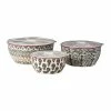 Buy 🛒 TAG Ltd. Stoneware Lidded Nesting Storage Bowls - Set Of 3 | Khilana 😉 -Mason Cash Shop khilana nesting storage bowl set