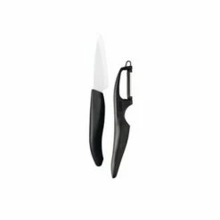 Deals ⭐ Kyocera 3-inch Ceramic Paring Knife And Peeler Set - Black ❤️