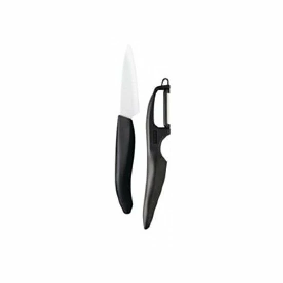 Deals ⭐ Kyocera 3-inch Ceramic Paring Knife And Peeler Set - Black ❤️ 5 Deals ⭐ Kyocera 3-inch Ceramic Paring Knife And Peeler Set - Black ❤️