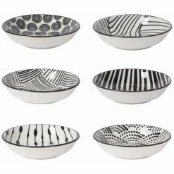 Wholesale 🌟 Now Designs Black Bits & Dots Stamped Pinch Bowls | Set Of 6 🤩