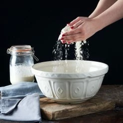 Deals 😍 Mason Cash | Color Mix S12 Cream Mixing Bowl - 4.25 Quart 🌟 -Mason Cash Shop whitemix1